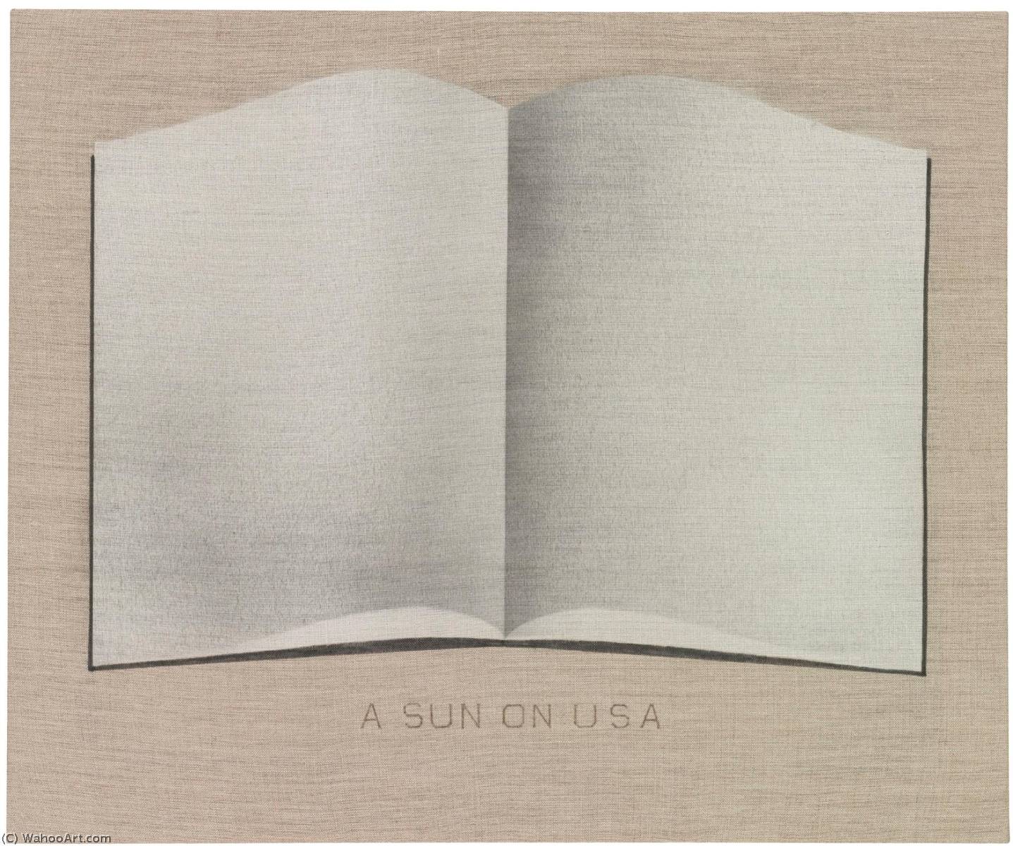 Wikioo.org - The Encyclopedia of Fine Arts - Painting, Artwork by Edward Ruscha - A Sun on USA