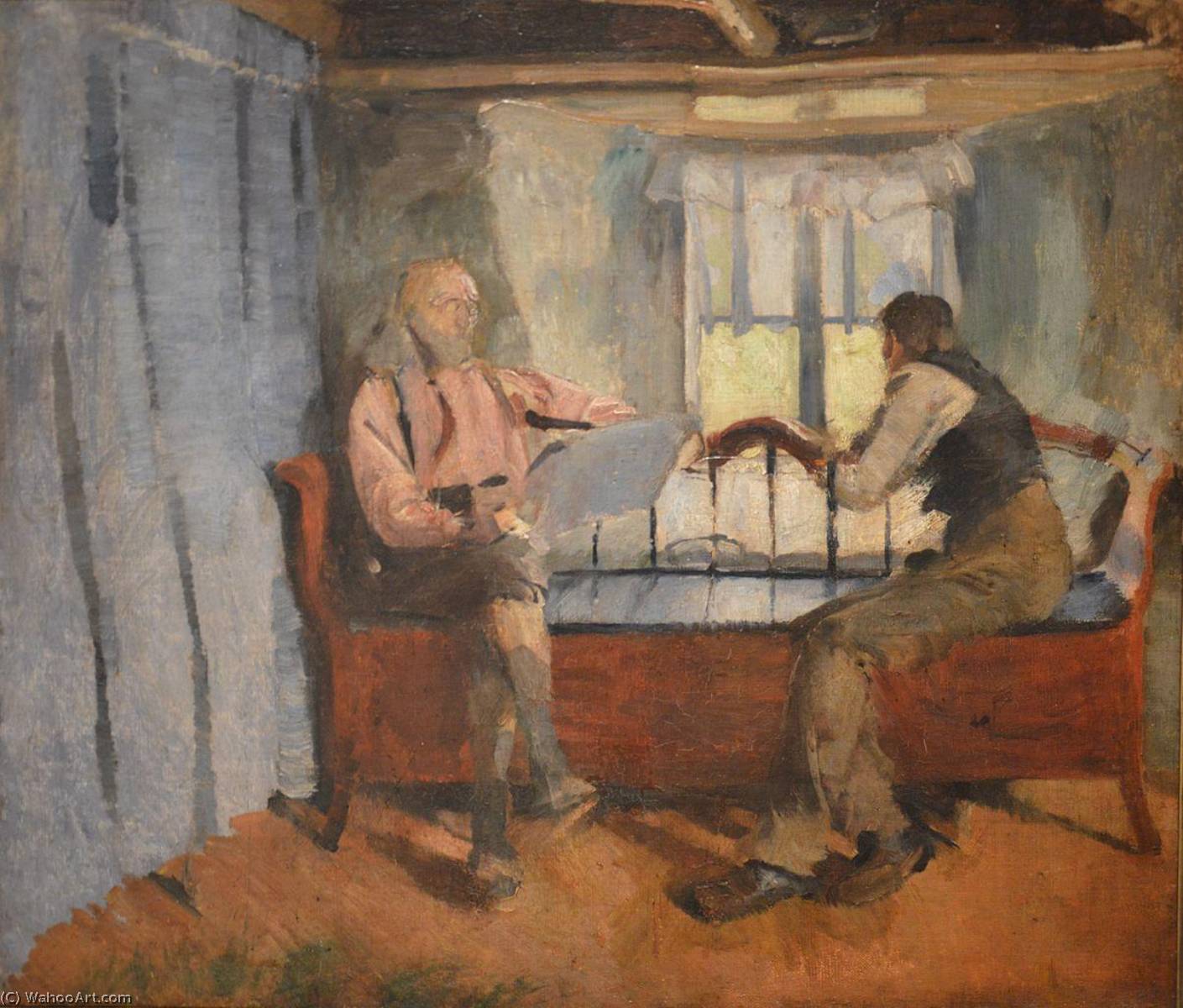 Wikioo.org - The Encyclopedia of Fine Arts - Painting, Artwork by Harriet Backer - Farm Interior