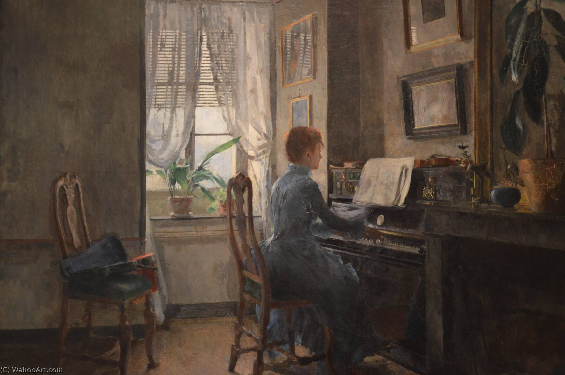 Wikioo.org - The Encyclopedia of Fine Arts - Painting, Artwork by Harriet Backer - Chez Moi