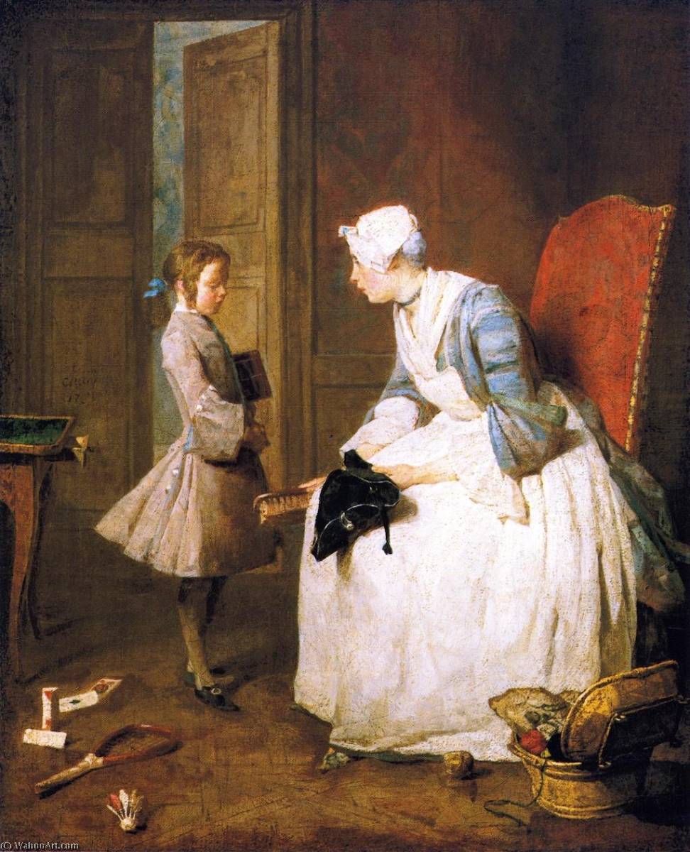 Wikioo.org – L'Encyclopédie des Beaux Arts - Peinture, Oeuvre de Jean-Baptiste Simeon Chardin - La gouvernante