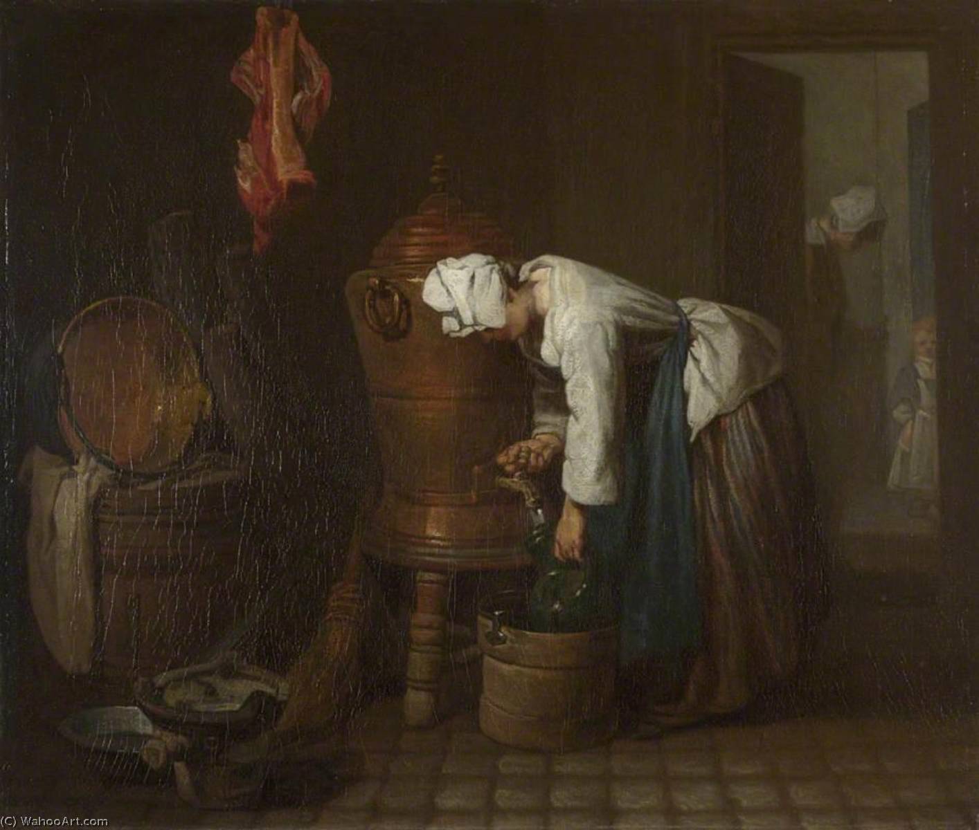 Wikioo.org - The Encyclopedia of Fine Arts - Painting, Artwork by Jean-Baptiste Simeon Chardin - La Fontaine (also known as The Water Cistern)