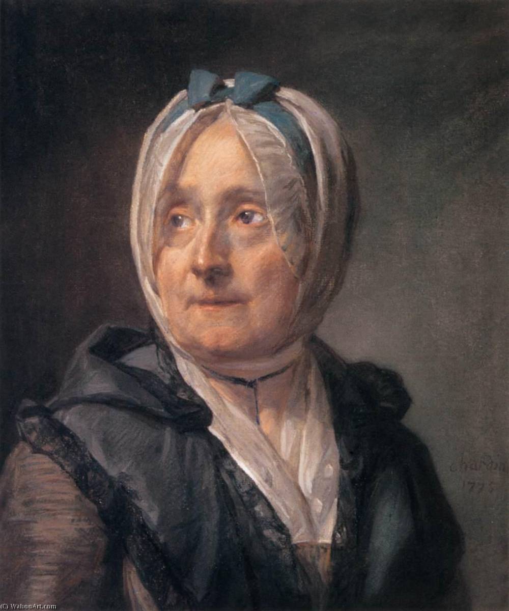 WikiOO.org - Енциклопедия за изящни изкуства - Живопис, Произведения на изкуството Jean-Baptiste Simeon Chardin - Madame Chardin