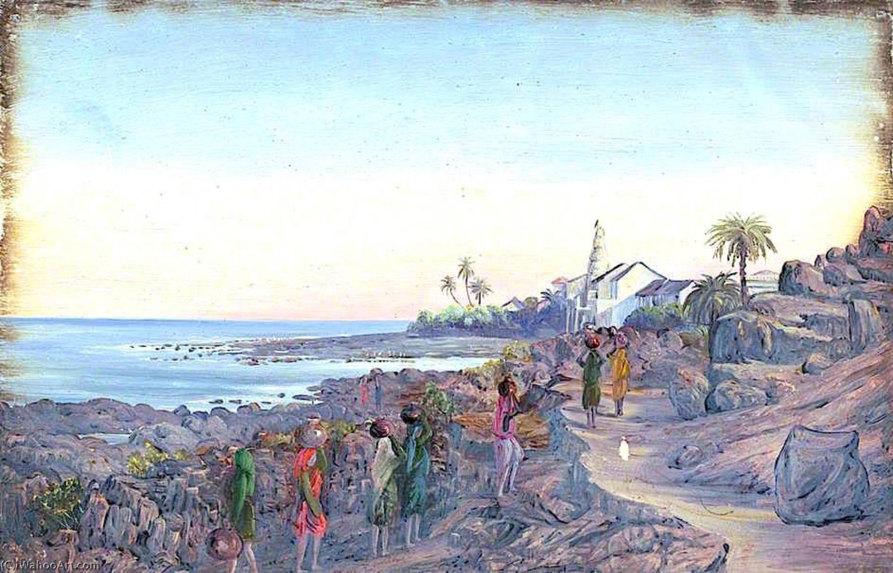 WikiOO.org - Encyclopedia of Fine Arts - Maalaus, taideteos Marianne North - Malabar Point, Bombay