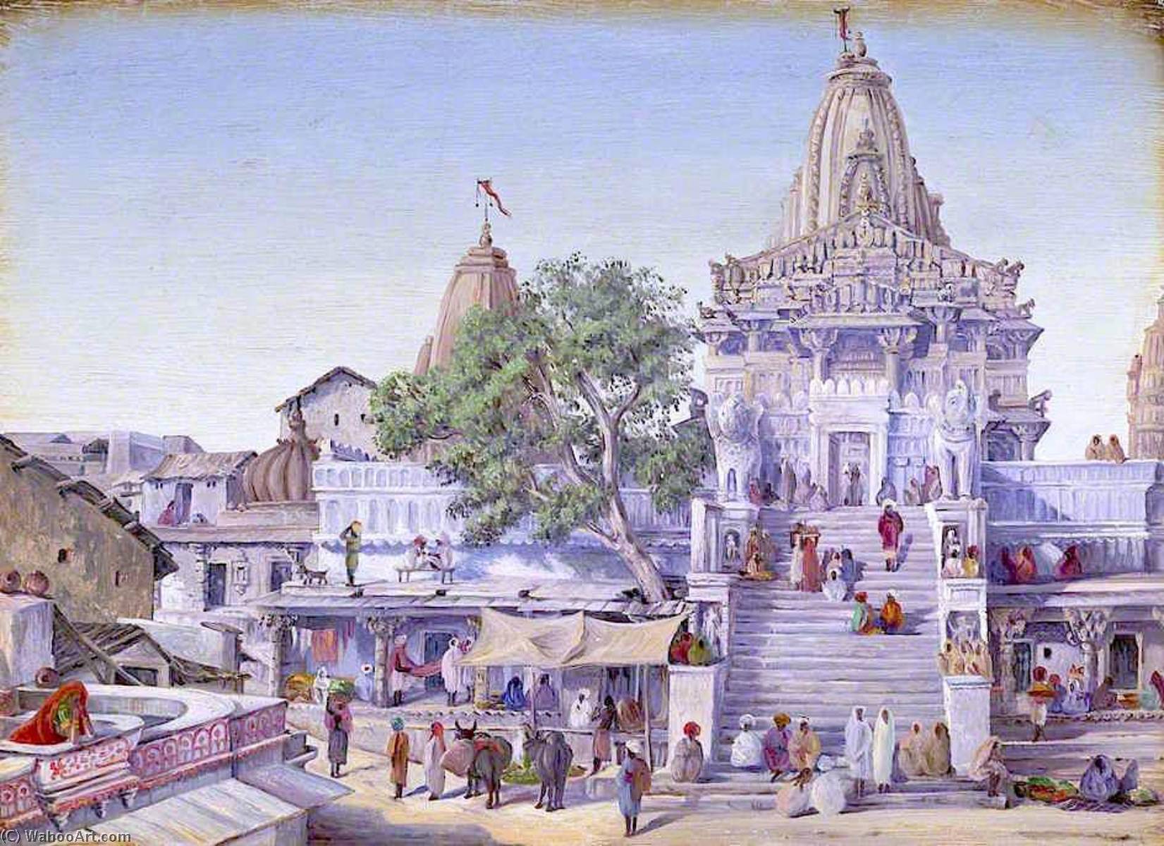 Wikioo.org - The Encyclopedia of Fine Arts - Painting, Artwork by Marianne North - The Jagat Siromani Temple, Udaipur. 'Janr. 1879'