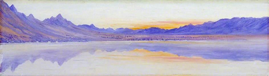 Wikioo.org - The Encyclopedia of Fine Arts - Painting, Artwork by Marianne North - Lake of Ajmere, North West India