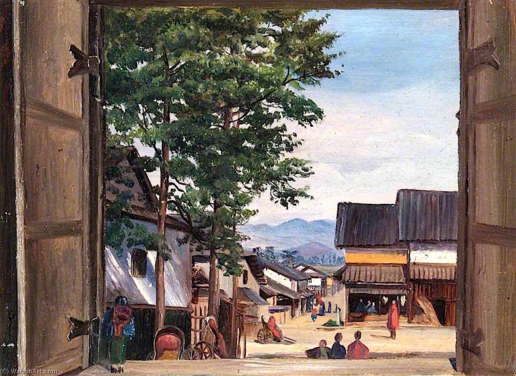 WikiOO.org - Енциклопедія образотворчого мистецтва - Живопис, Картини
 Marianne North - From a Gate in Kyoto, Japan