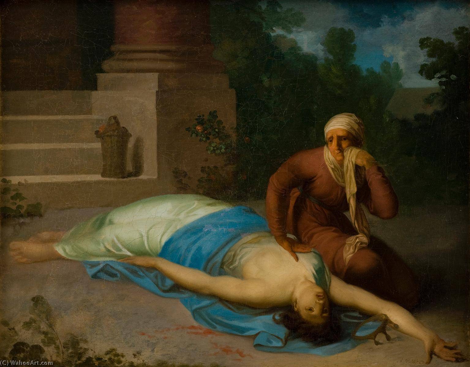 WikiOO.org - Εγκυκλοπαίδεια Καλών Τεχνών - Ζωγραφική, έργα τέχνης Nicolai Abraham Abildgaard - The Dying Messalina and Her Mother