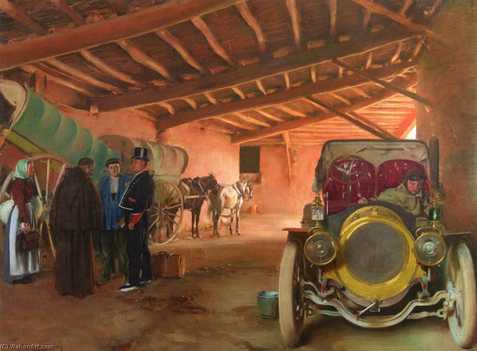 Wikioo.org - The Encyclopedia of Fine Arts - Painting, Artwork by Ramon Casas Carbó - La Cochera
