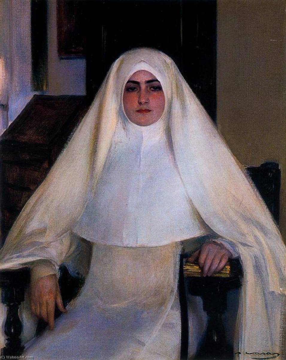 Wikioo.org - The Encyclopedia of Fine Arts - Painting, Artwork by Ramon Casas Carbó - Monja