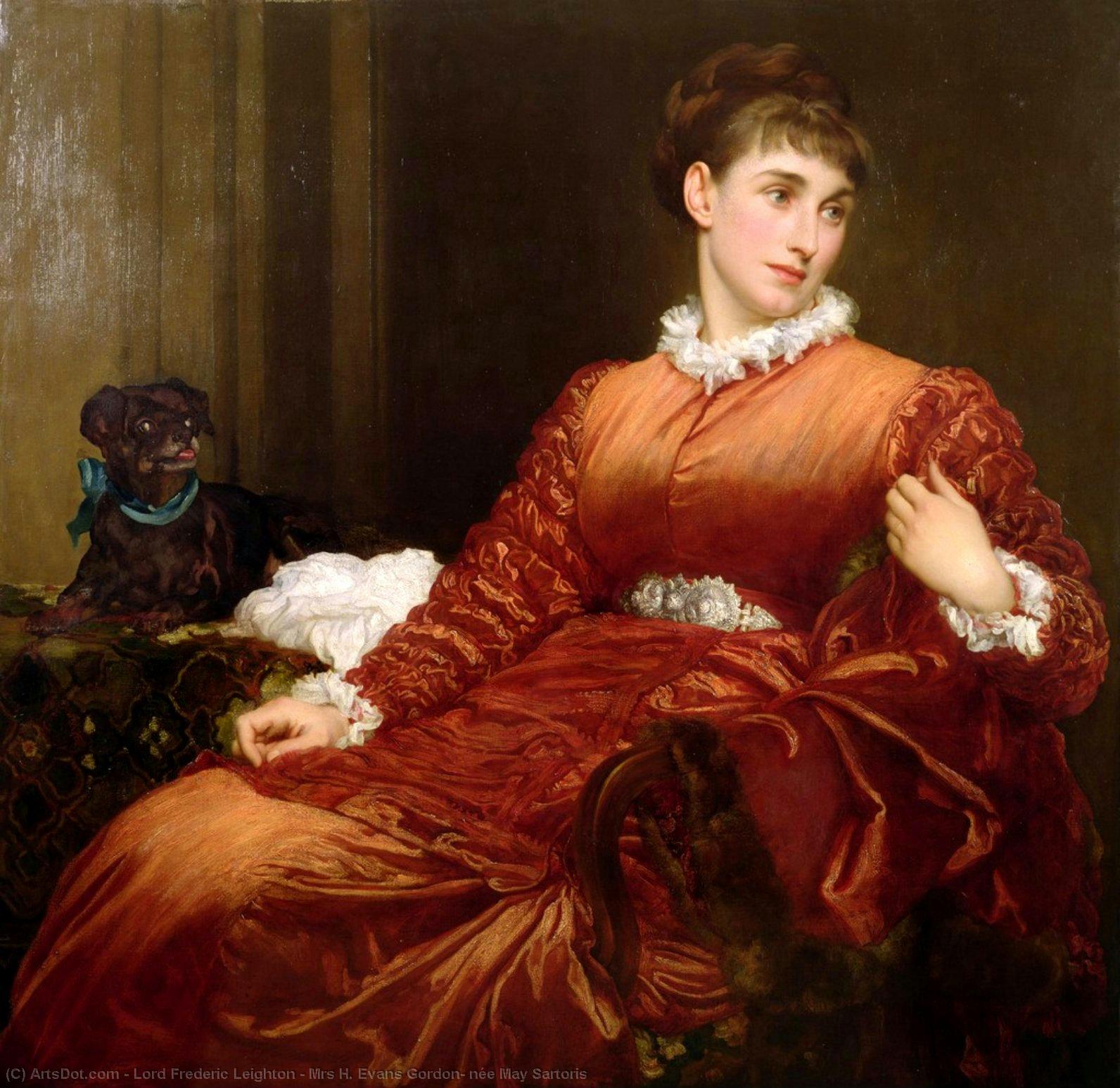 Wikioo.org - The Encyclopedia of Fine Arts - Painting, Artwork by Lord Frederic Leighton - Mrs H. Evans Gordon, née May Sartoris