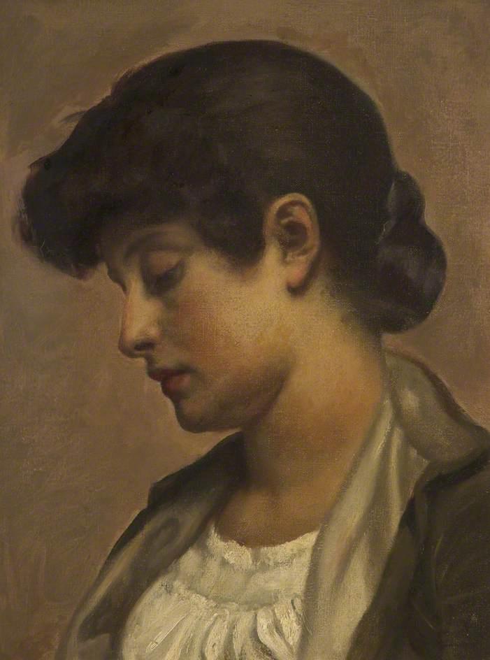 WikiOO.org - Encyclopedia of Fine Arts - Schilderen, Artwork Lord Frederic Leighton - An Headoga Girl