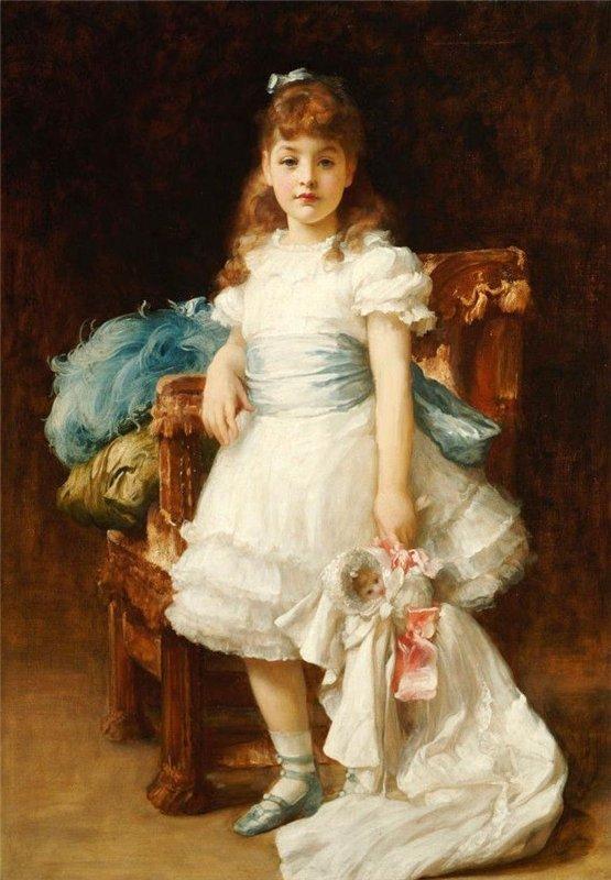 WikiOO.org - Encyclopedia of Fine Arts - Maľba, Artwork Lord Frederic Leighton - Lady Sybil Primrose