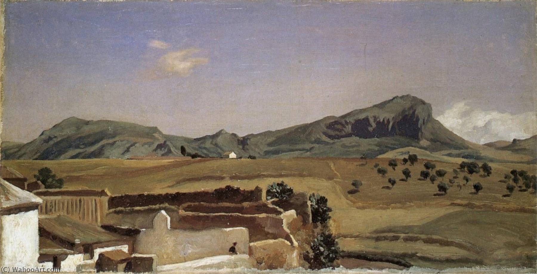 WikiOO.org - Encyclopedia of Fine Arts - Maľba, Artwork Lord Frederic Leighton - Mountains Near Ronda Puerta de los Vientos