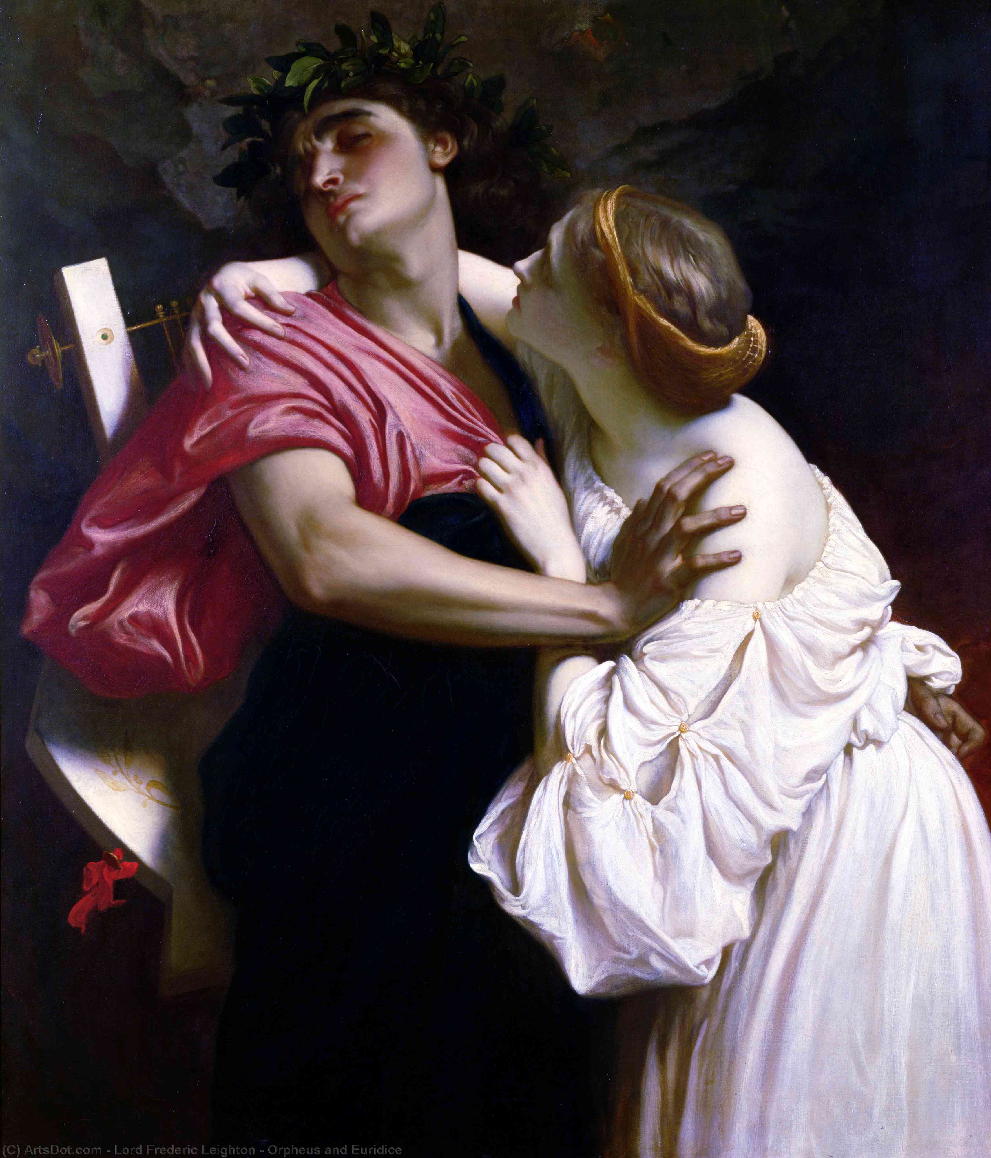 Wikioo.org - The Encyclopedia of Fine Arts - Painting, Artwork by Lord Frederic Leighton - Orpheus and Euridice