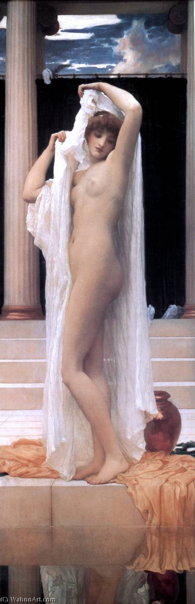 Wikioo.org – La Enciclopedia de las Bellas Artes - Pintura, Obras de arte de Lord Frederic Leighton - El Baño de Psique