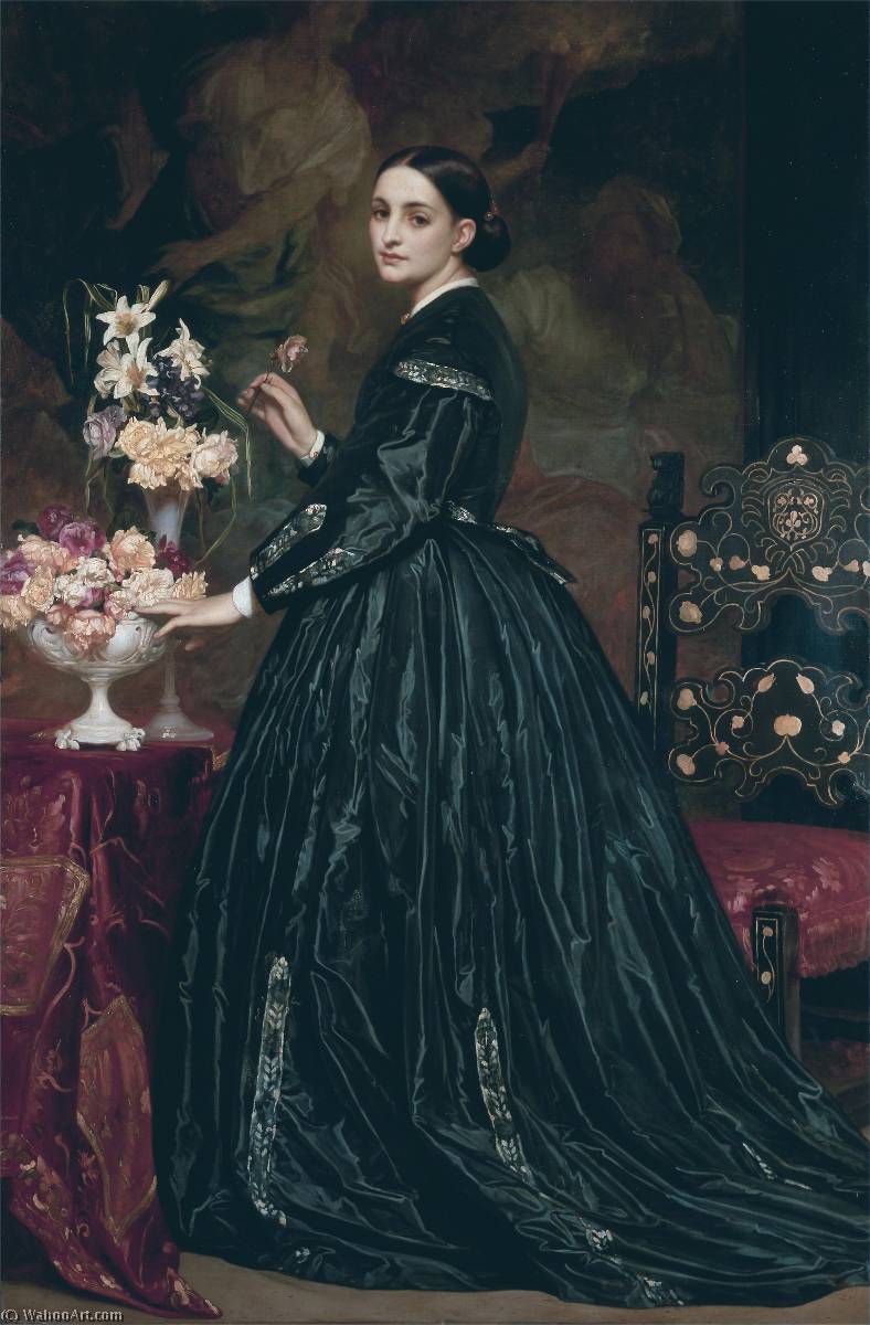 WikiOO.org - Encyclopedia of Fine Arts - Maleri, Artwork Lord Frederic Leighton - Mrs Ellinor Guthrie