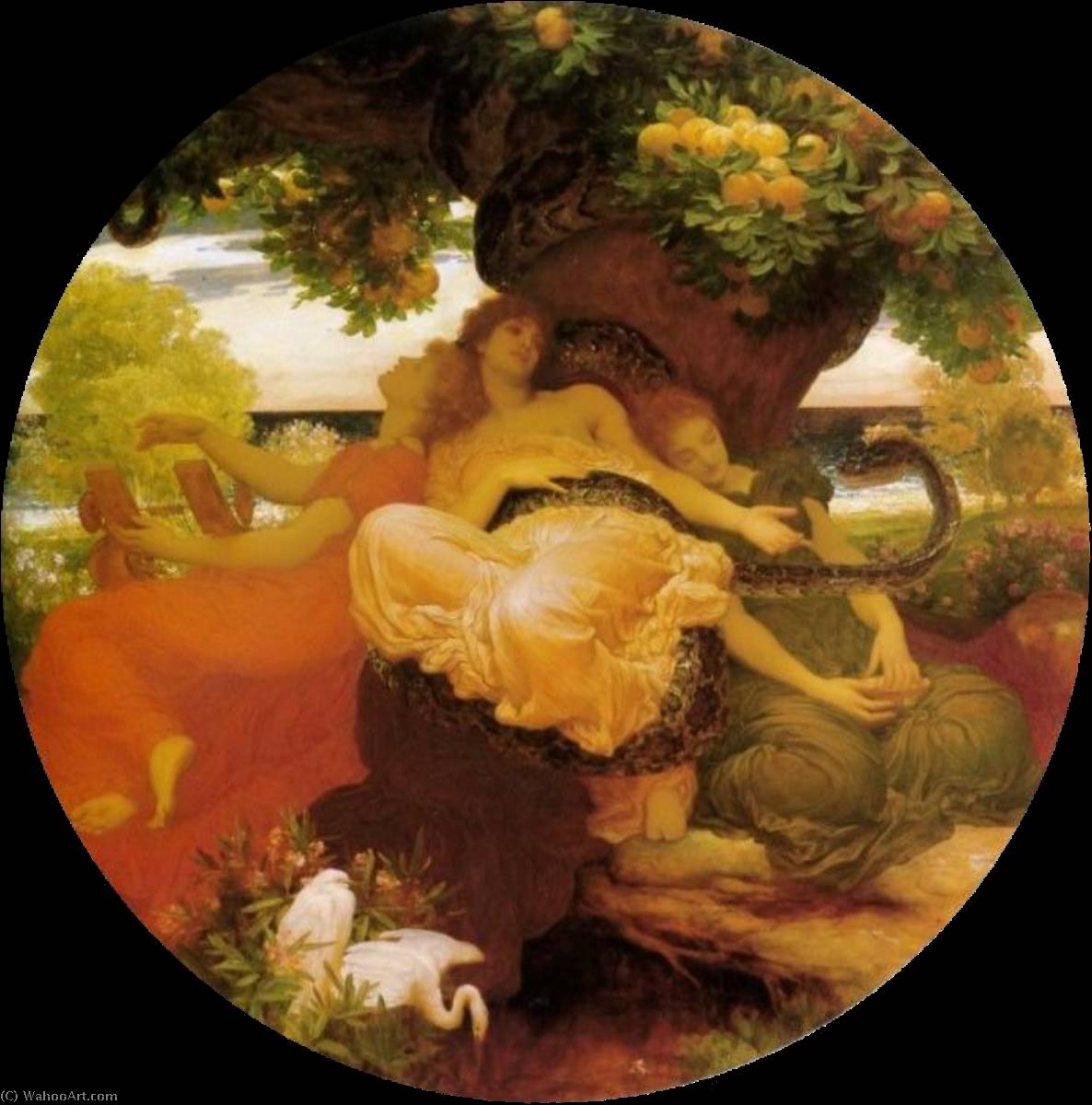 Wikioo.org - The Encyclopedia of Fine Arts - Painting, Artwork by Lord Frederic Leighton - The Garden of the Hesperides