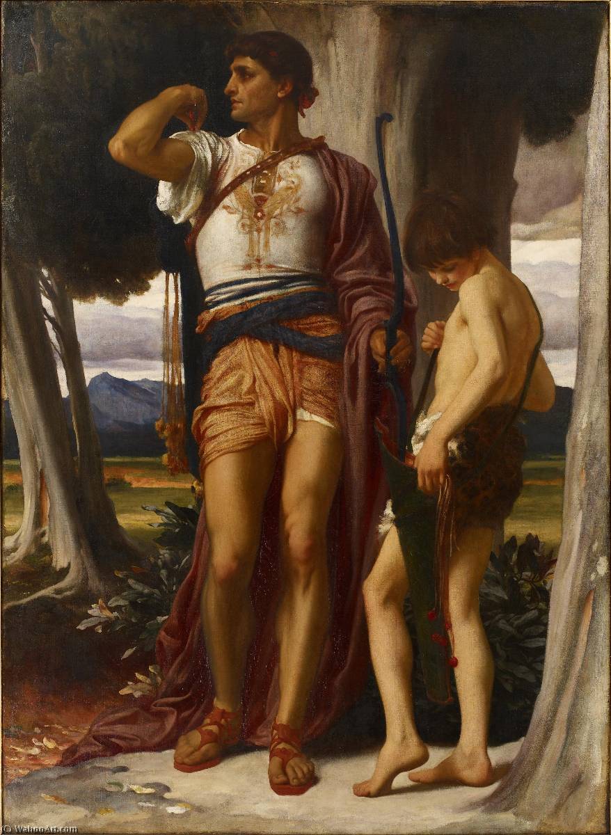 Wikioo.org - The Encyclopedia of Fine Arts - Painting, Artwork by Lord Frederic Leighton - Jonathan token to David