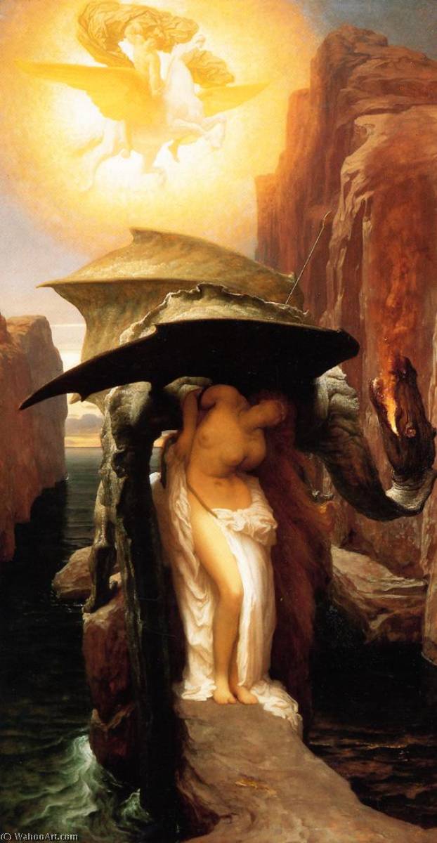 WikiOO.org - Encyclopedia of Fine Arts - Festés, Grafika Lord Frederic Leighton - English ' Perseus and Andromeda