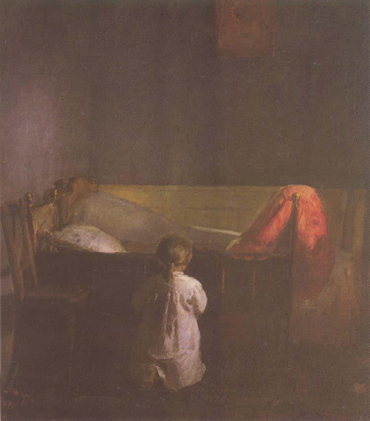 WikiOO.org - 백과 사전 - 회화, 삽화 Anna Kirstine Ancher - Evening Prayer
