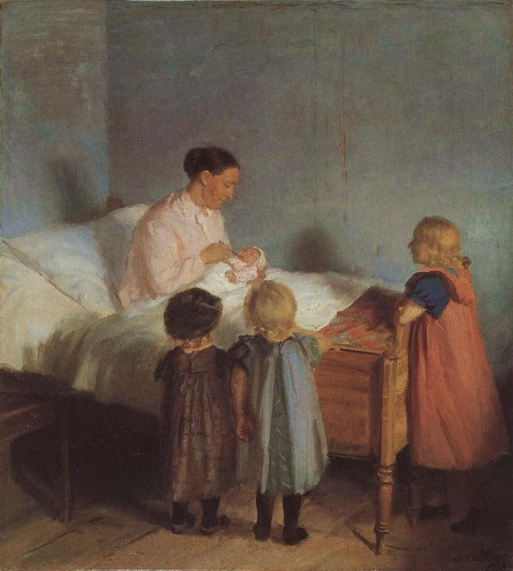 Wikioo.org - The Encyclopedia of Fine Arts - Painting, Artwork by Anna Kirstine Ancher - Lillebror English Little Brother