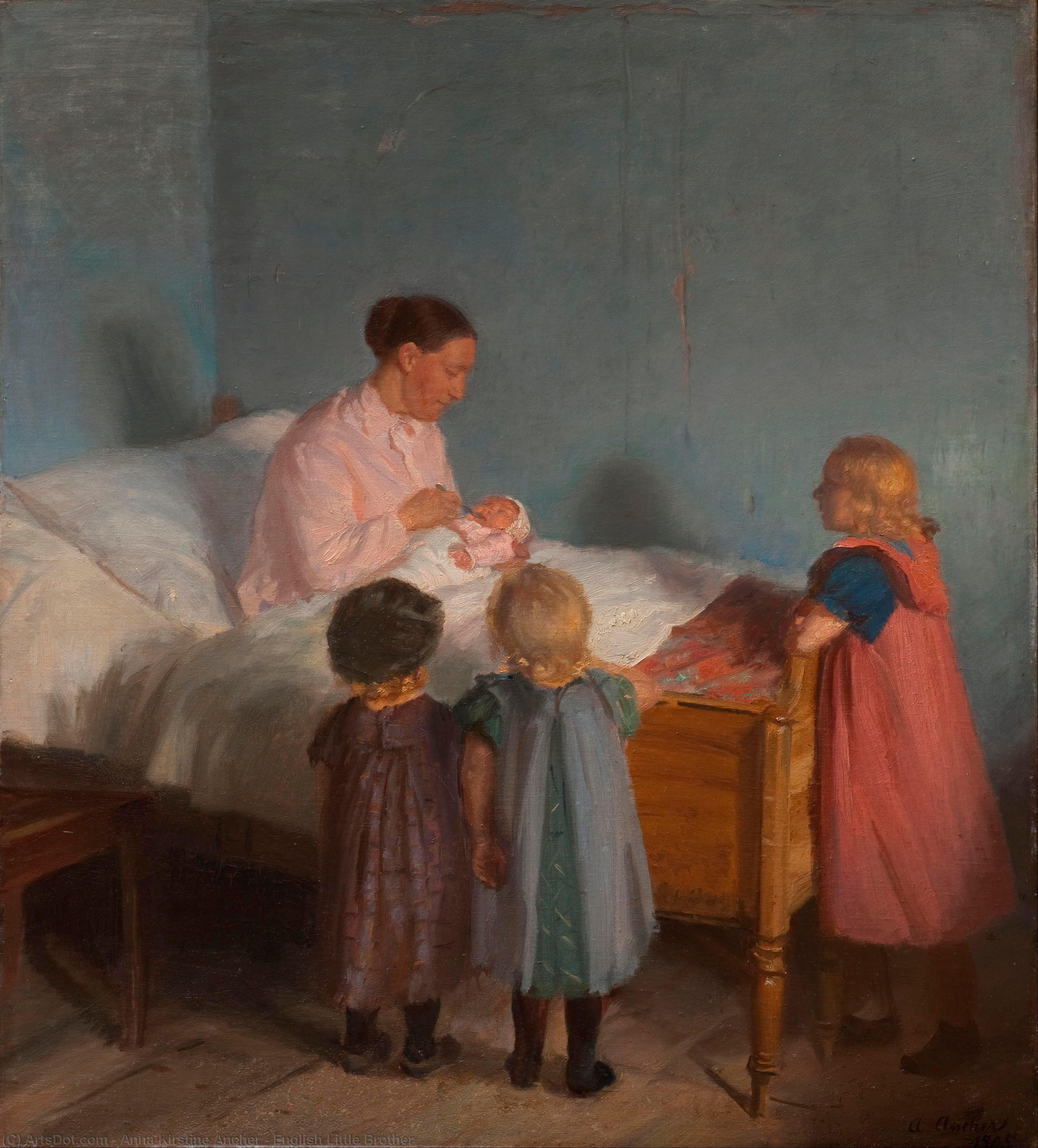 Wikioo.org - The Encyclopedia of Fine Arts - Painting, Artwork by Anna Kirstine Ancher - English Little Brother