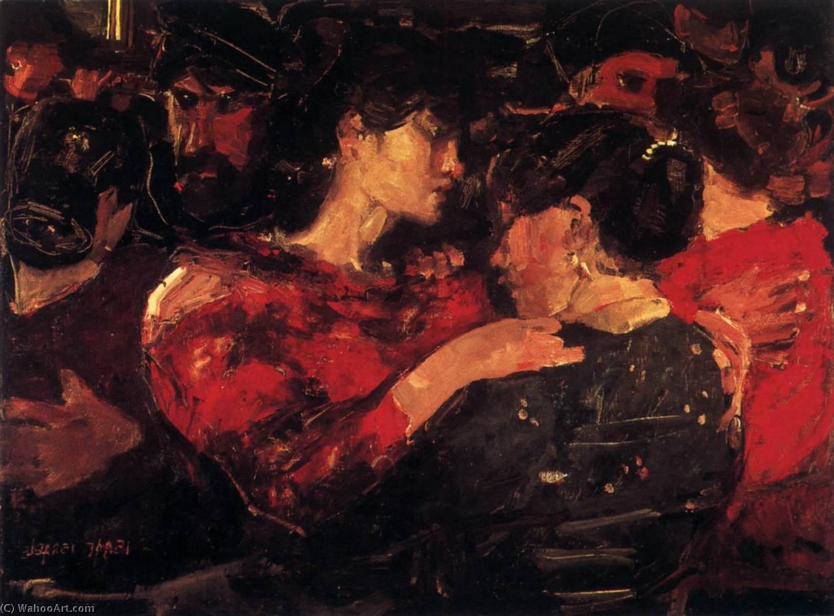 Wikioo.org - The Encyclopedia of Fine Arts - Painting, Artwork by Isaac Lazarus Israels - In the Dance Hall