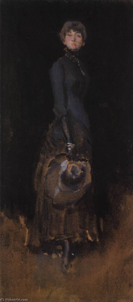 WikiOO.org - Encyclopedia of Fine Arts - Lukisan, Artwork James Abbott Mcneill Whistler - Lady in Grey