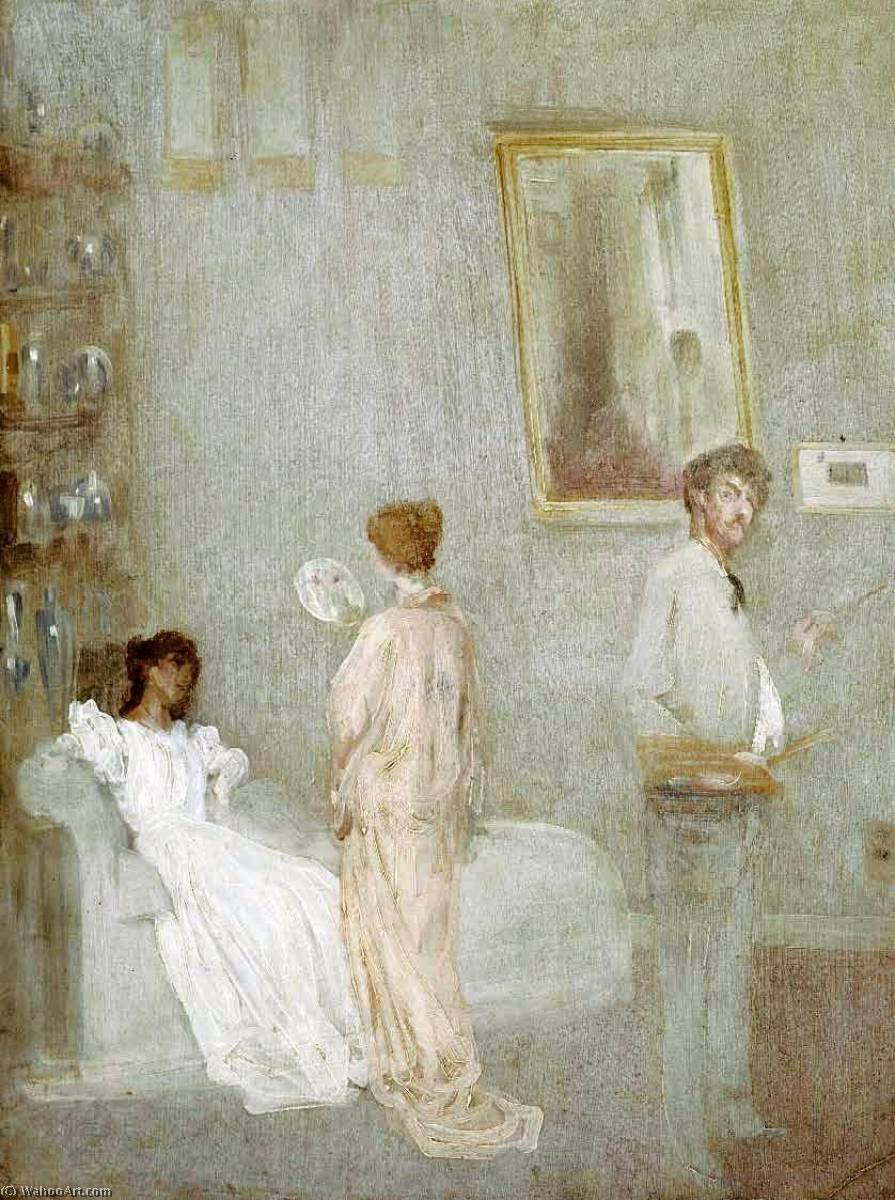 Wikioo.org – L'Enciclopedia delle Belle Arti - Pittura, Opere di James Abbott Mcneill Whistler - il artista nella sua studio