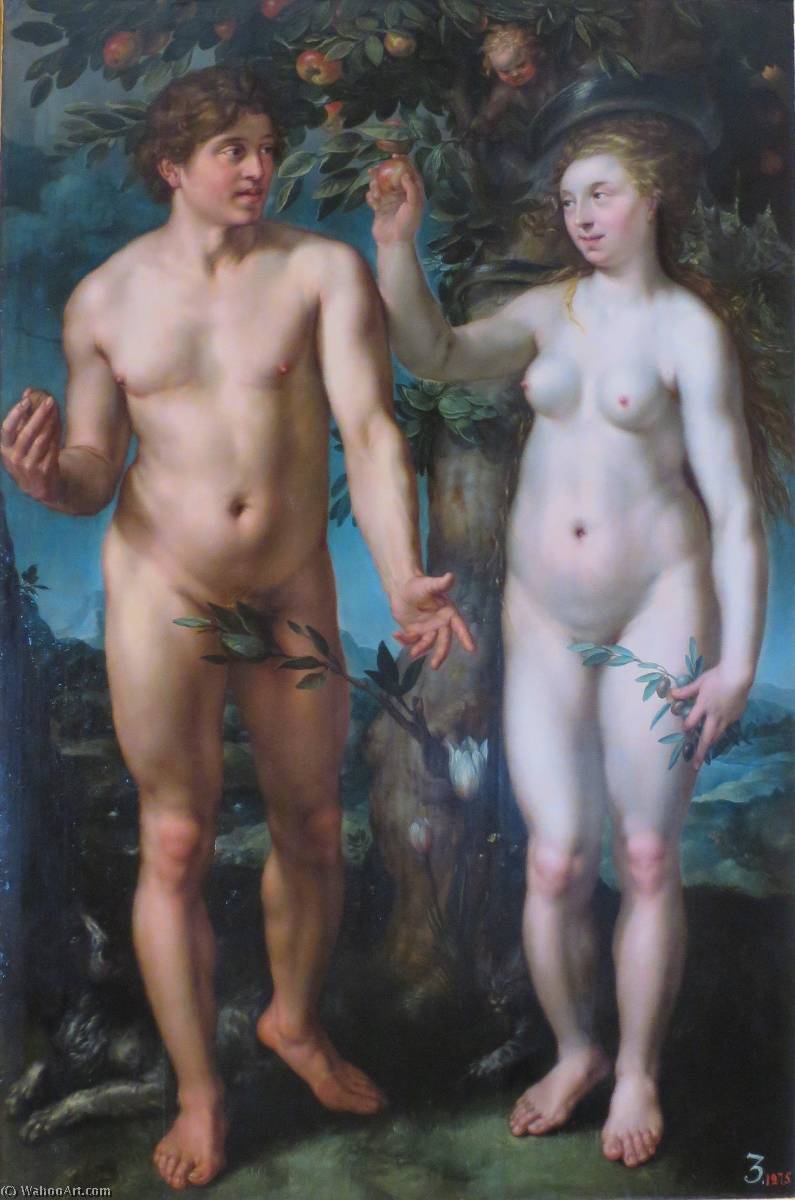 Wikioo.org - The Encyclopedia of Fine Arts - Painting, Artwork by Hendrik Goltzius - Fall of Man