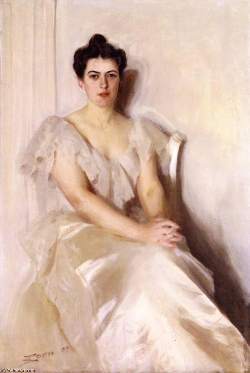 Wikioo.org - The Encyclopedia of Fine Arts - Painting, Artwork by Anders Leonard Zorn - Frances Folsom Cleveland
