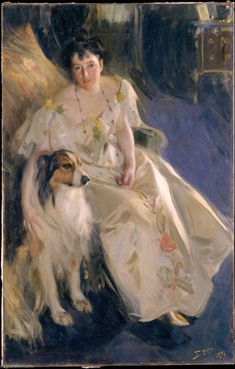 Wikioo.org - The Encyclopedia of Fine Arts - Painting, Artwork by Anders Leonard Zorn - Mrs. Walter Rathbone Bacon