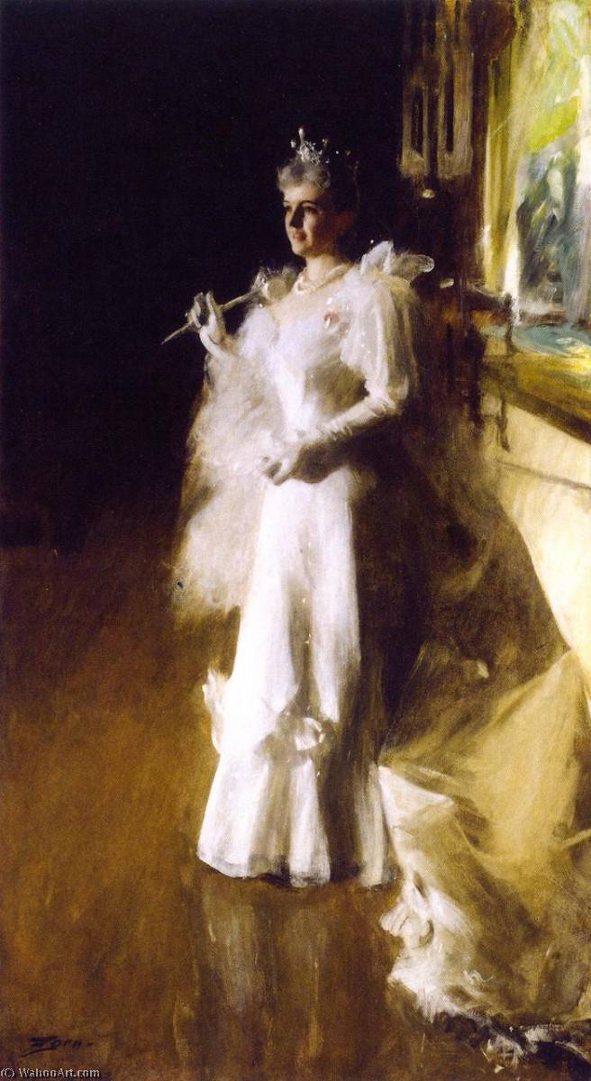 Wikioo.org - The Encyclopedia of Fine Arts - Painting, Artwork by Anders Leonard Zorn - Mrs. Potter Palmer
