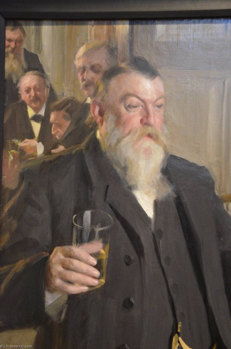 Wikioo.org - The Encyclopedia of Fine Arts - Painting, Artwork by Anders Leonard Zorn - A toast in Idun