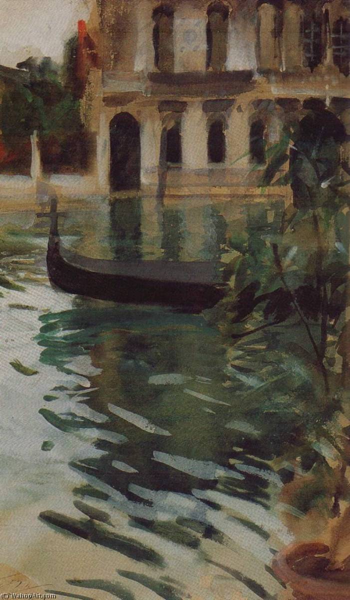 Wikioo.org - The Encyclopedia of Fine Arts - Painting, Artwork by Anders Leonard Zorn - Gondola in Front of the Palazzo Barbaro