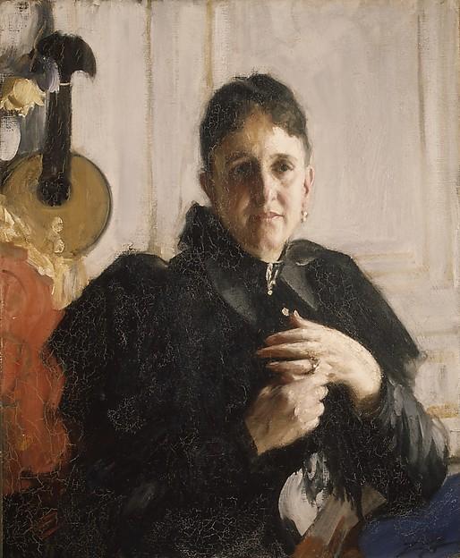 WikiOO.org - Encyclopedia of Fine Arts - Maleri, Artwork Anders Leonard Zorn - Mrs. John Crosby Brown (Mary Elizabeth Adams, 1842 1918)