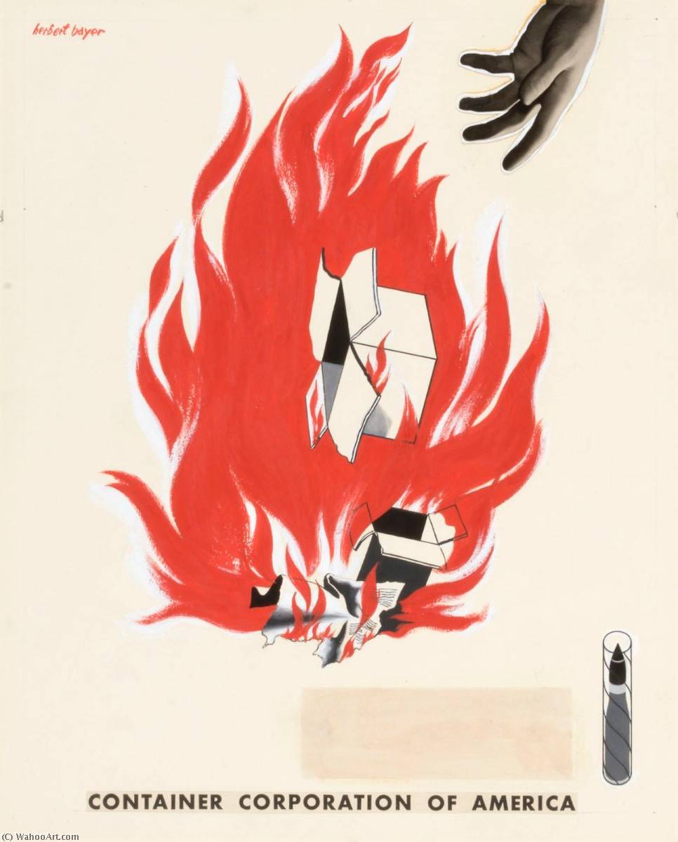WikiOO.org – 美術百科全書 - 繪畫，作品 Herbert Bayer - 消防偷 太 多 的 一个重要的 资源 ,  从  早期 系列