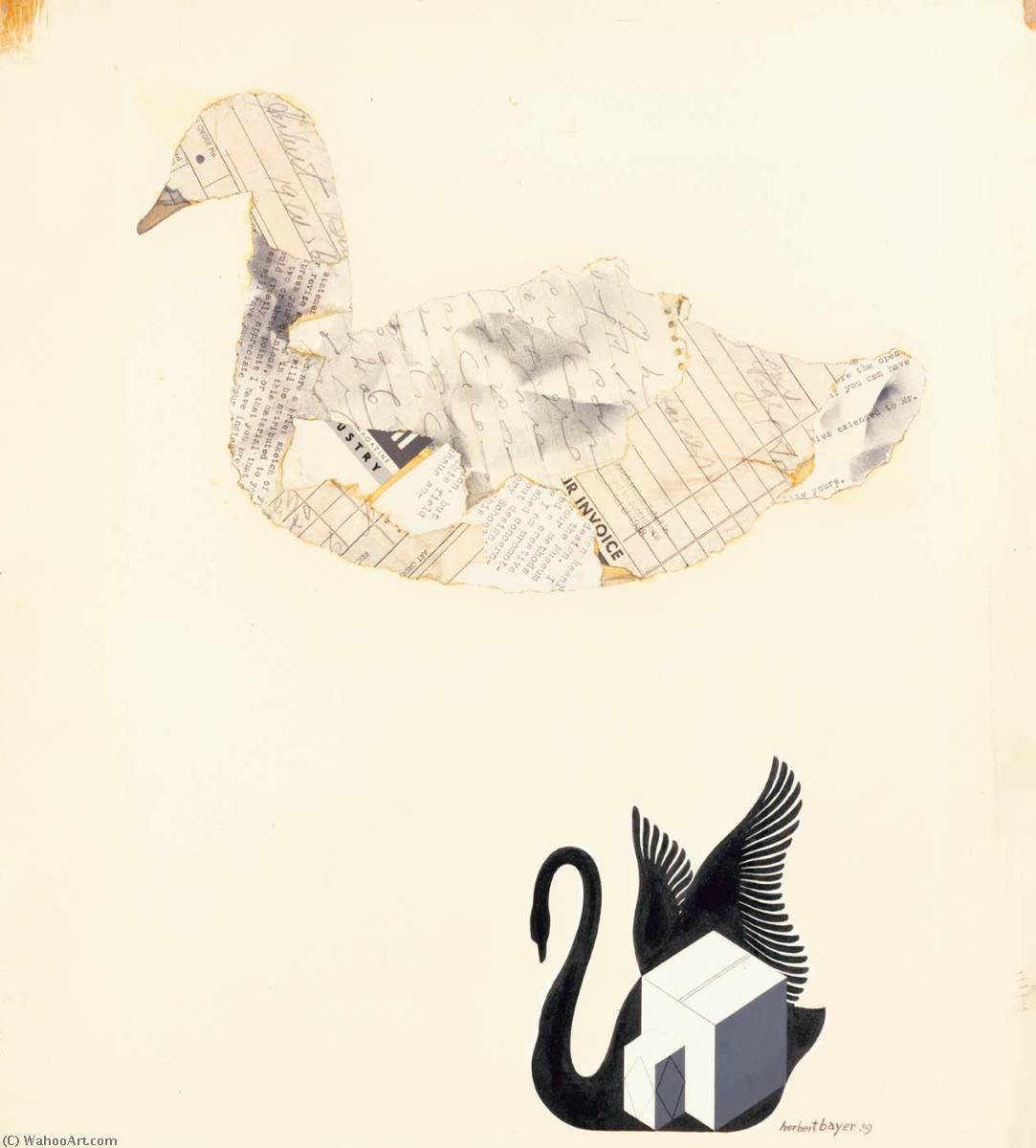 WikiOO.org - Encyclopedia of Fine Arts - Lukisan, Artwork Herbert Bayer - Ugly Duckling of the Office, from the Early Series