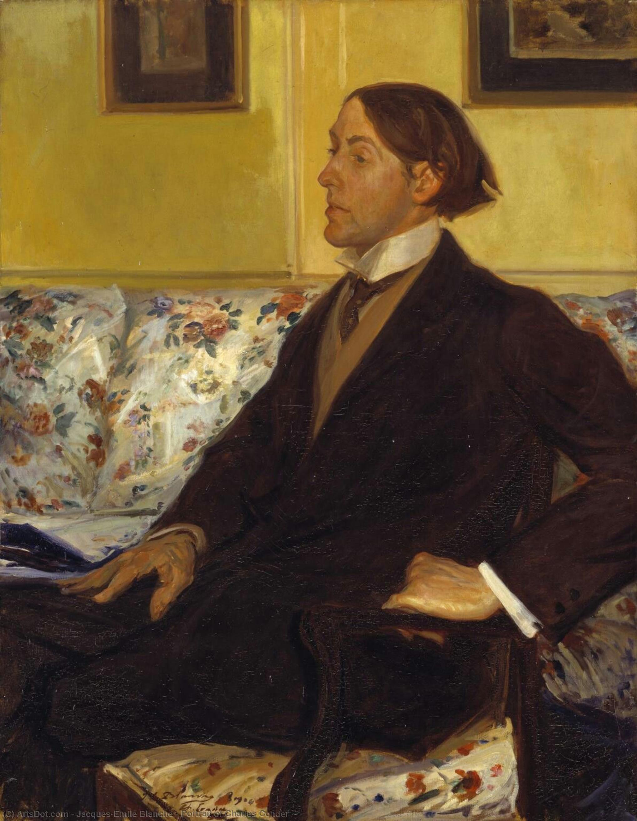 Wikioo.org - The Encyclopedia of Fine Arts - Painting, Artwork by Jacques-Emile Blanche - Portrait of Charles Conder