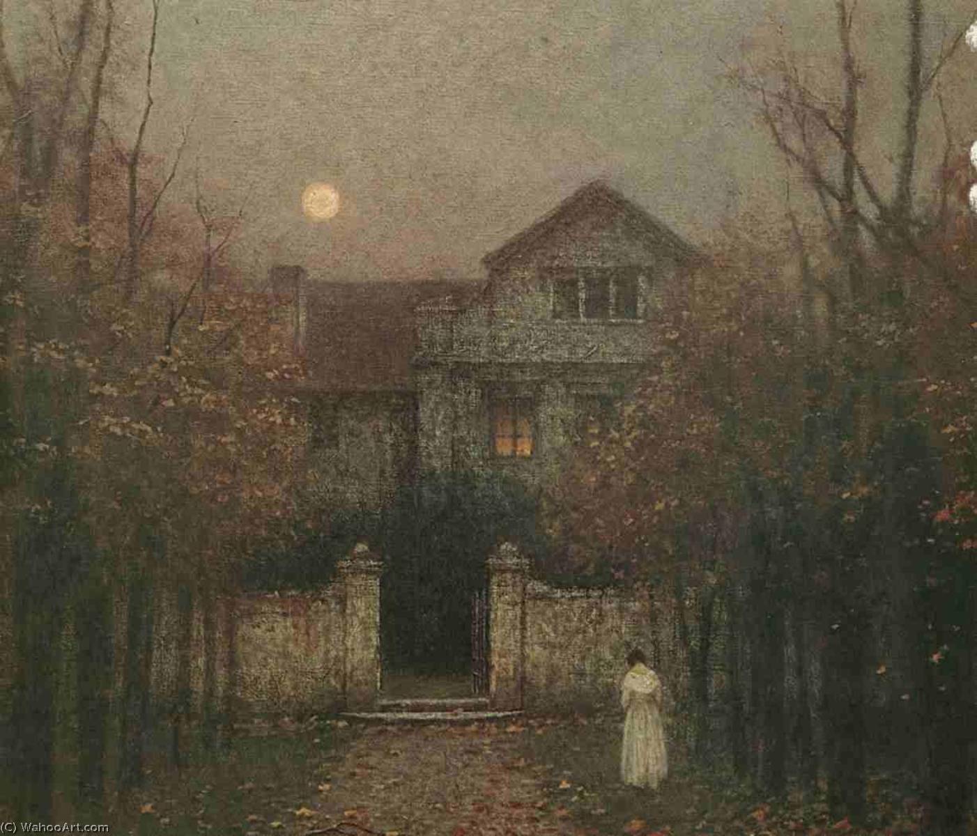 Wikioo.org - The Encyclopedia of Fine Arts - Painting, Artwork by Jakub Schikaneder - Evening in the Garden