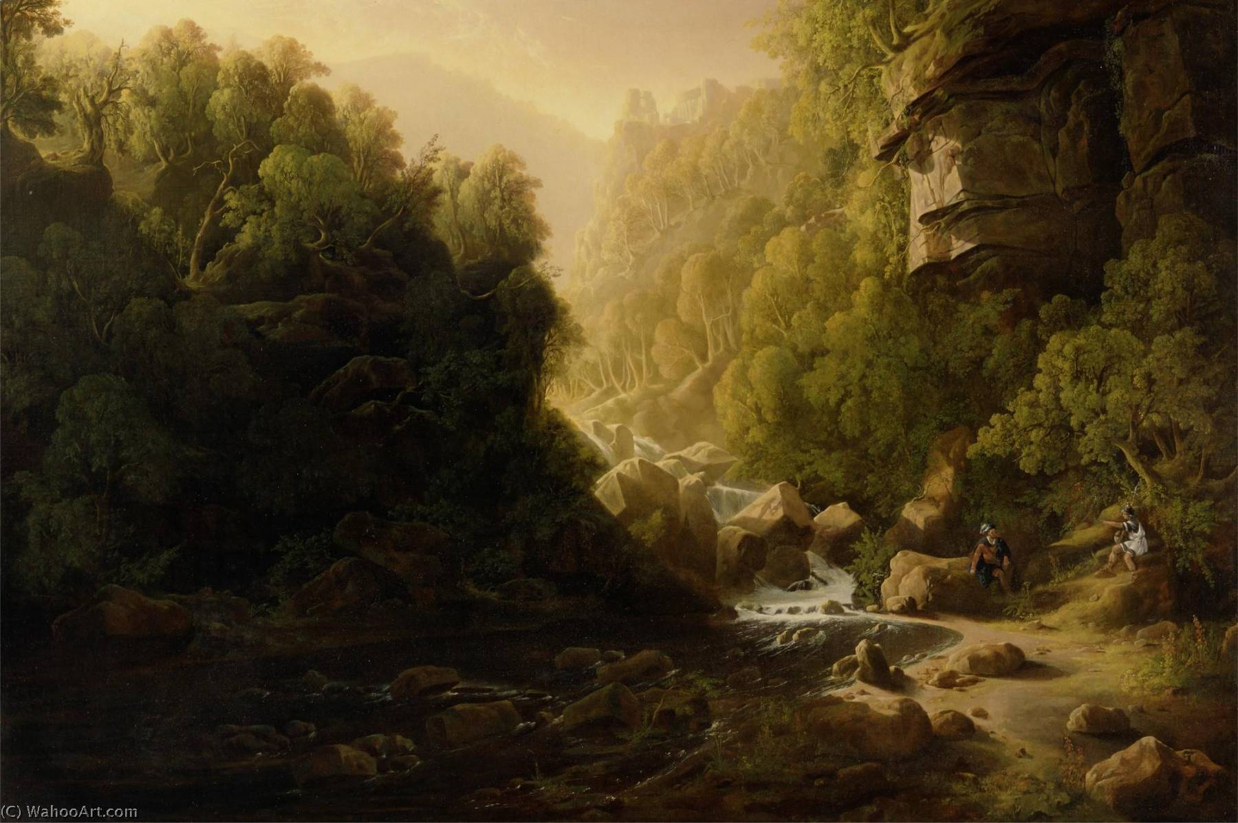 WikiOO.org - אנציקלופדיה לאמנויות יפות - ציור, יצירות אמנות James Francis Danby - The Mountain Torrent