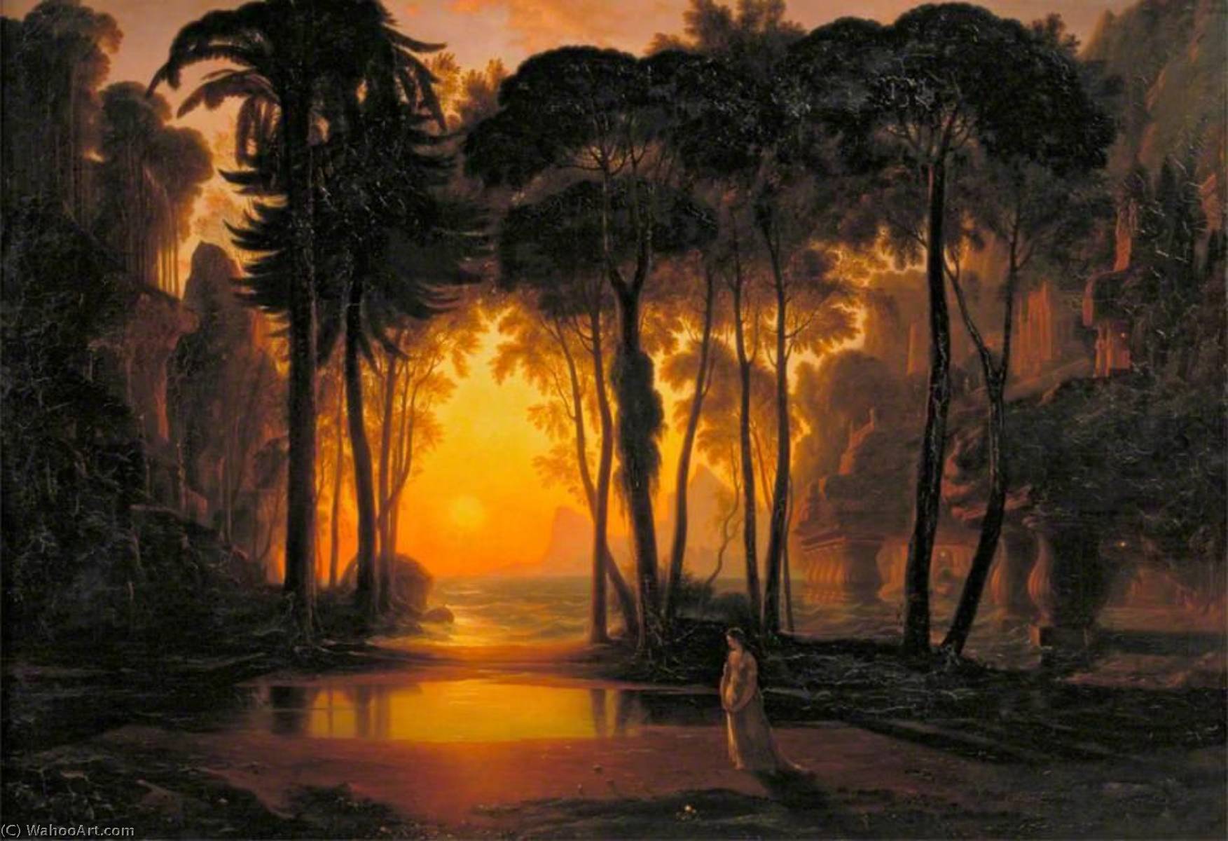 Wikioo.org - The Encyclopedia of Fine Arts - Painting, Artwork by James Francis Danby - The Enchanted Castle