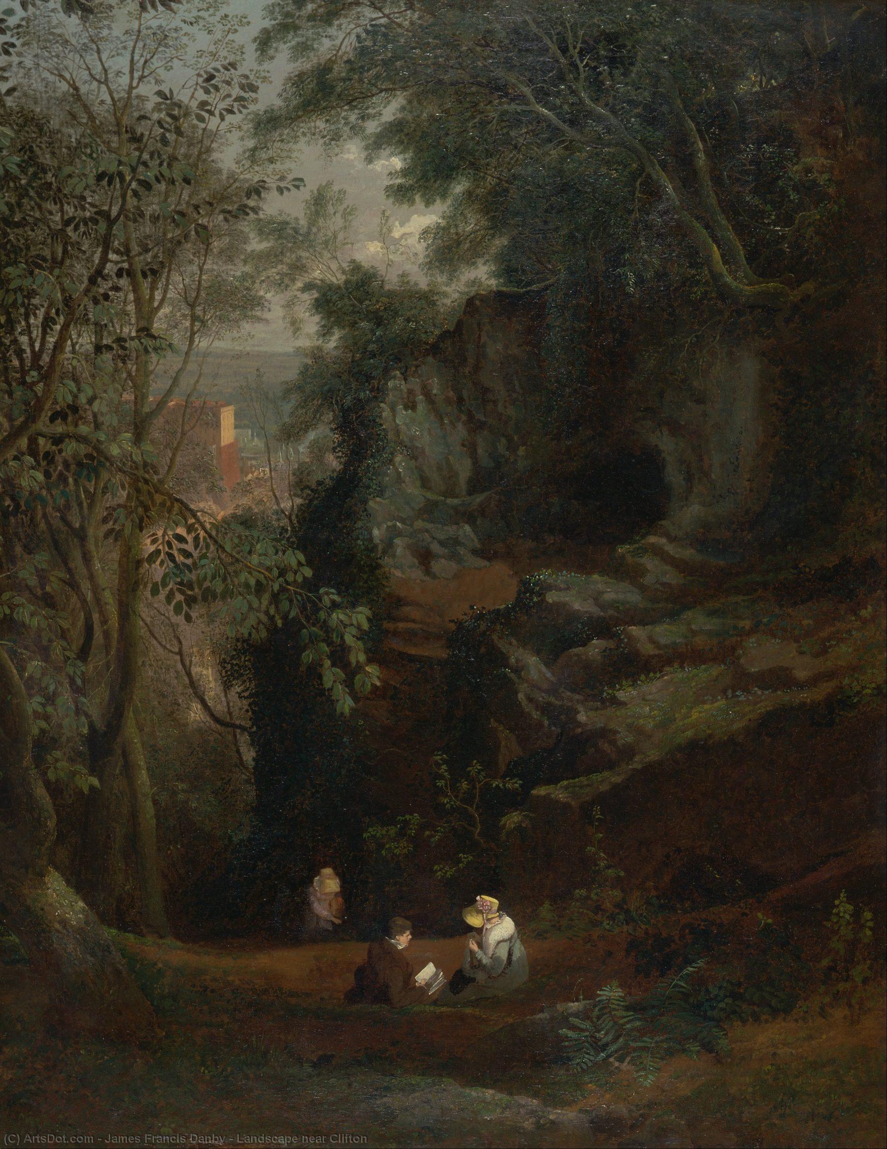 WikiOO.org - Енциклопедия за изящни изкуства - Живопис, Произведения на изкуството James Francis Danby - Landscape near Clifton