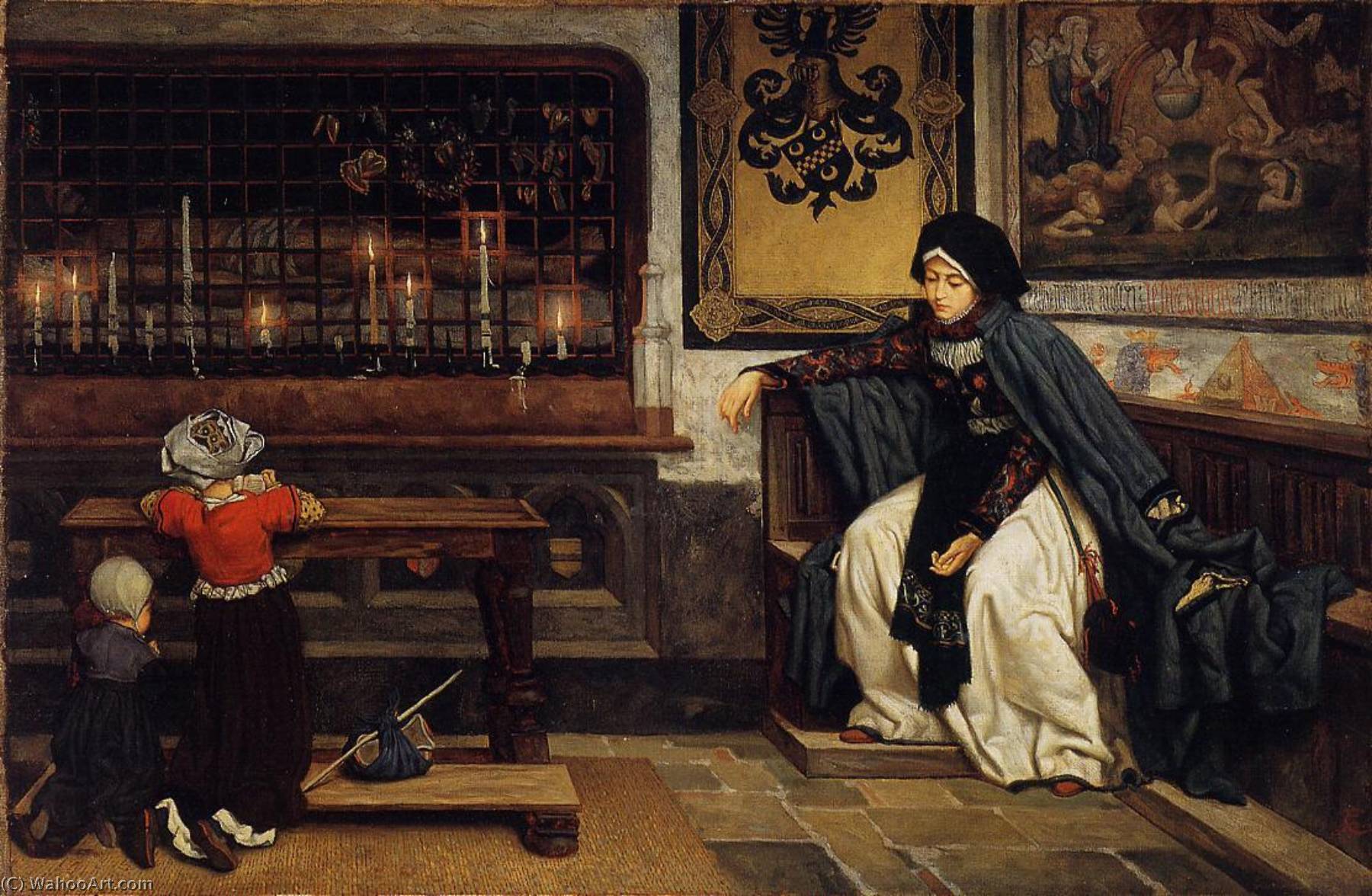 Wikioo.org - The Encyclopedia of Fine Arts - Painting, Artwork by James Jacques Joseph Tissot - Marguerite in Church