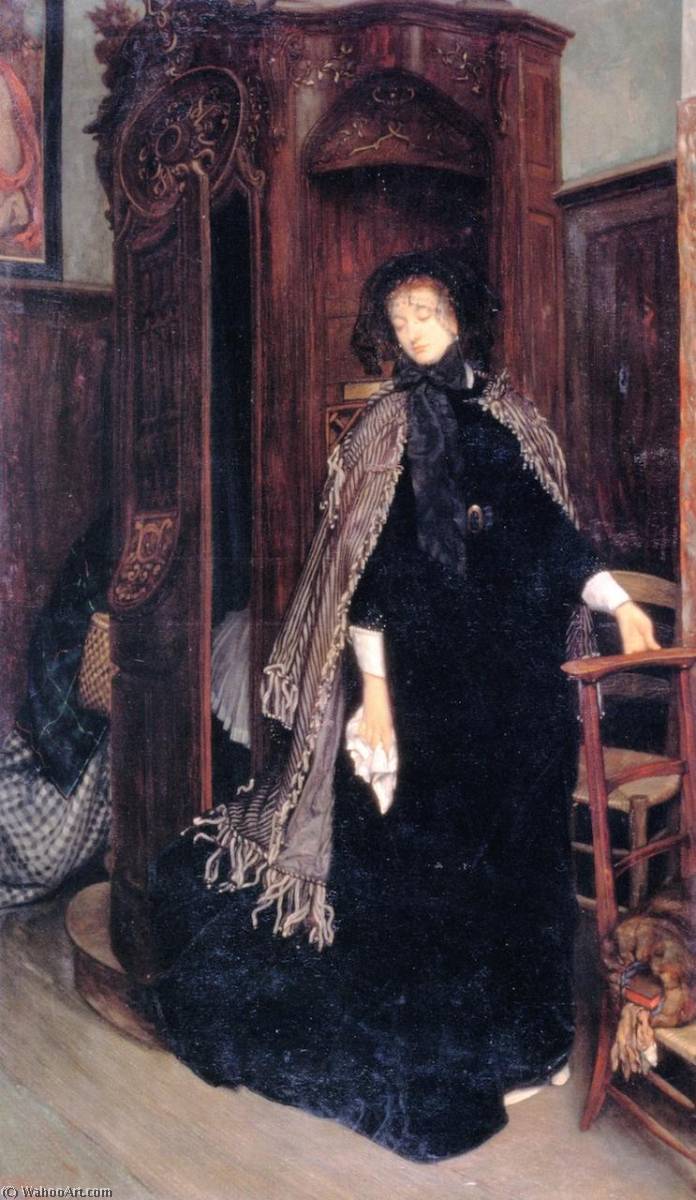 Wikioo.org - The Encyclopedia of Fine Arts - Painting, Artwork by James Jaques Joseph Tissot - Leaving the Confessional