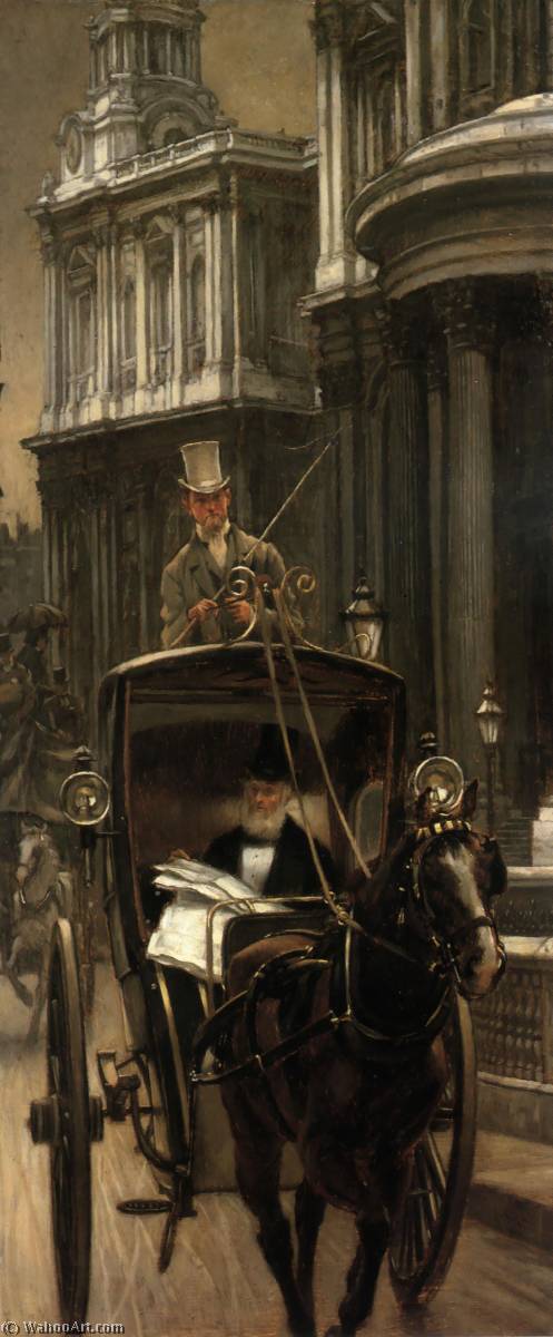 Wikioo.org - The Encyclopedia of Fine Arts - Painting, Artwork by James Jaques Joseph Tissot - English Going to Business