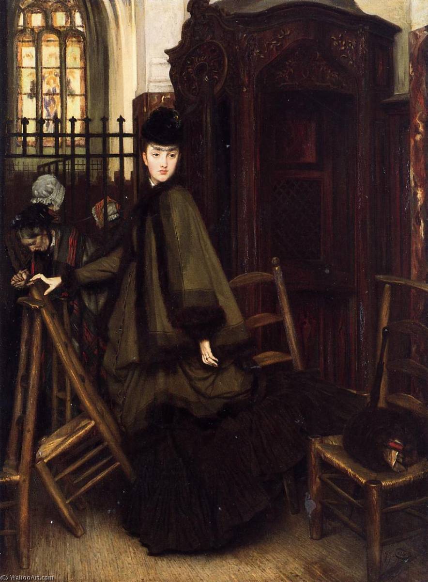 Wikioo.org - The Encyclopedia of Fine Arts - Painting, Artwork by James Jacques Joseph Tissot - English In Church