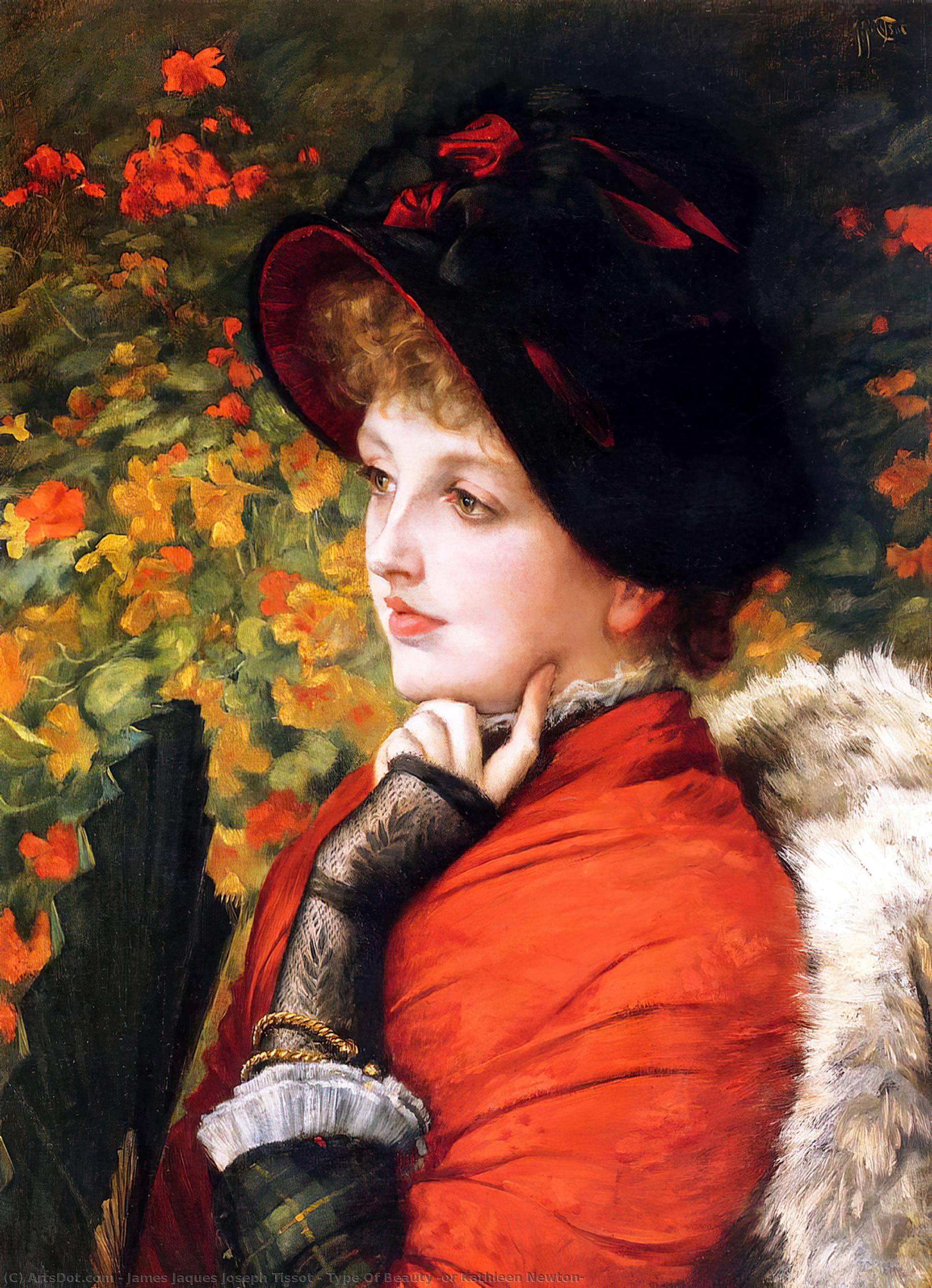 Wikioo.org - The Encyclopedia of Fine Arts - Painting, Artwork by James Jaques Joseph Tissot - Type Of Beauty (or Kathleen Newton)