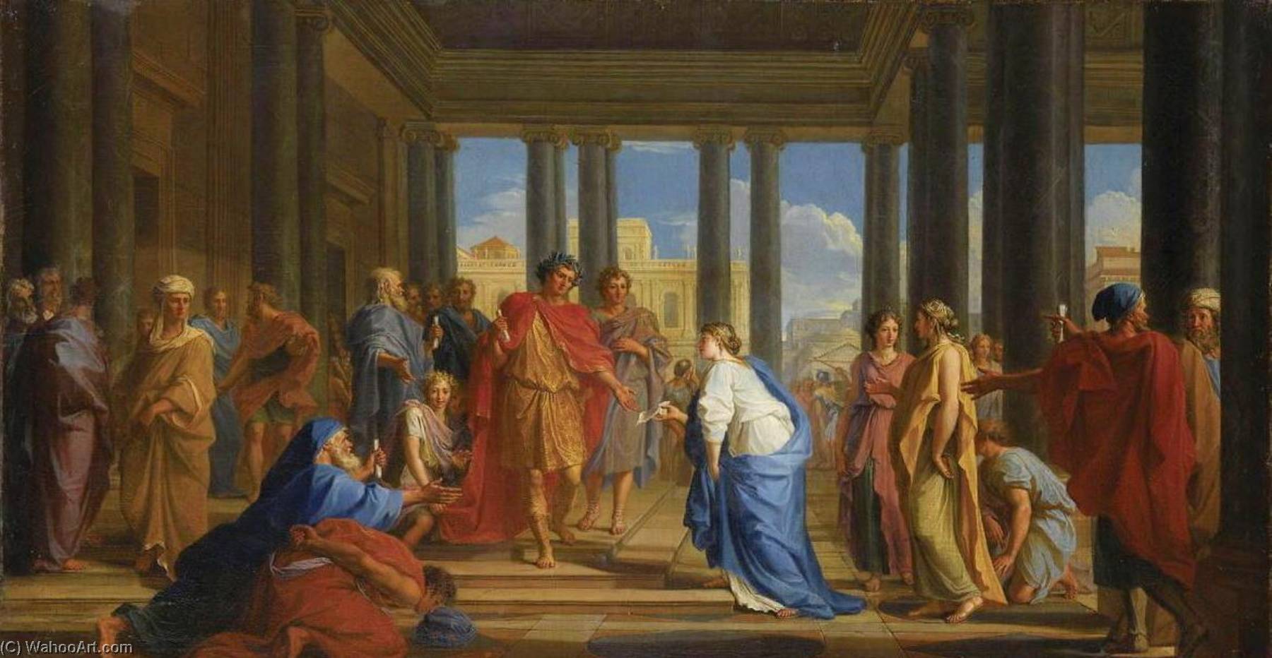 Wikioo.org - The Encyclopedia of Fine Arts - Painting, Artwork by Noel Nicolas Coypel - The Justice of Trajan (small version)