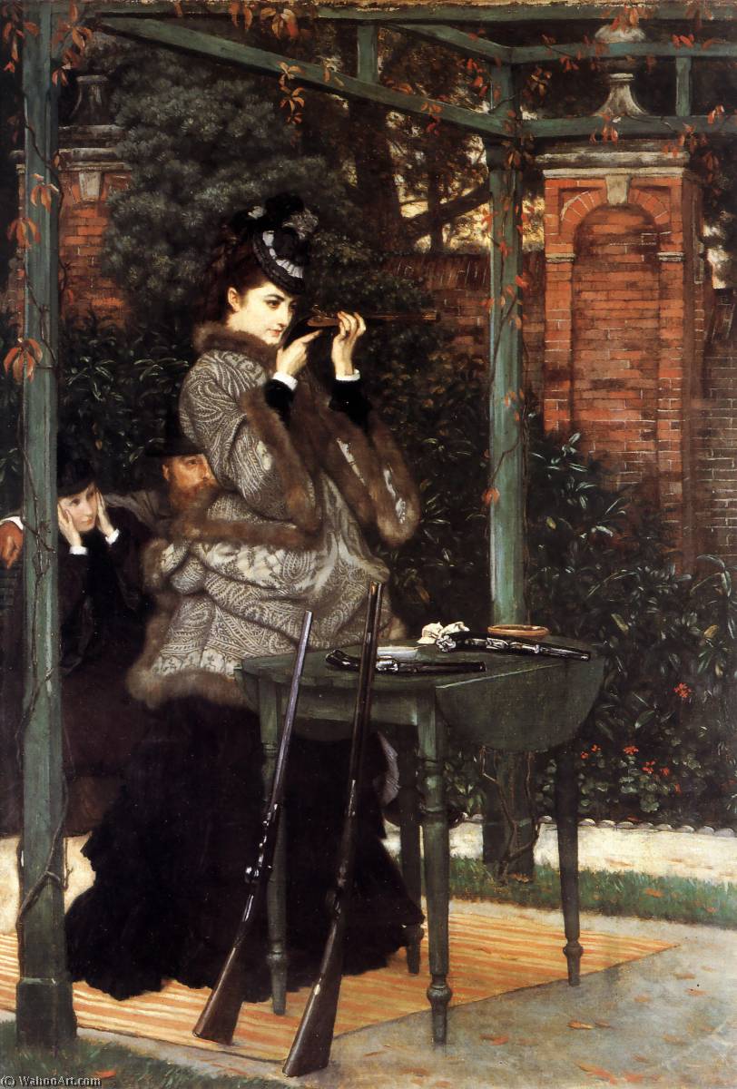 Wikioo.org - The Encyclopedia of Fine Arts - Painting, Artwork by James Jacques Joseph Tissot - English At the Rifle Range